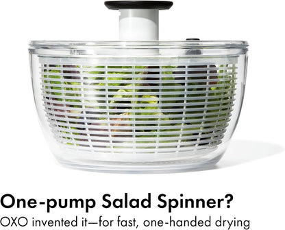 OXO Good Grips 6.22 Qt Salad Spinner, Vegetable Washer with Bowl & Strainer