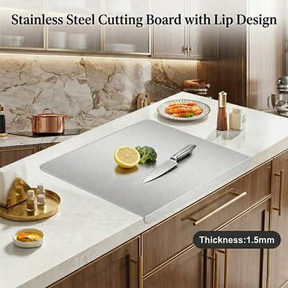 Stainless Steel Chopping Board, Non-Slip Kitchen Chopping Board, Kitchen Cutting Board, Kitchen Accessories, Household Kitchen Gadgets #Summervibes