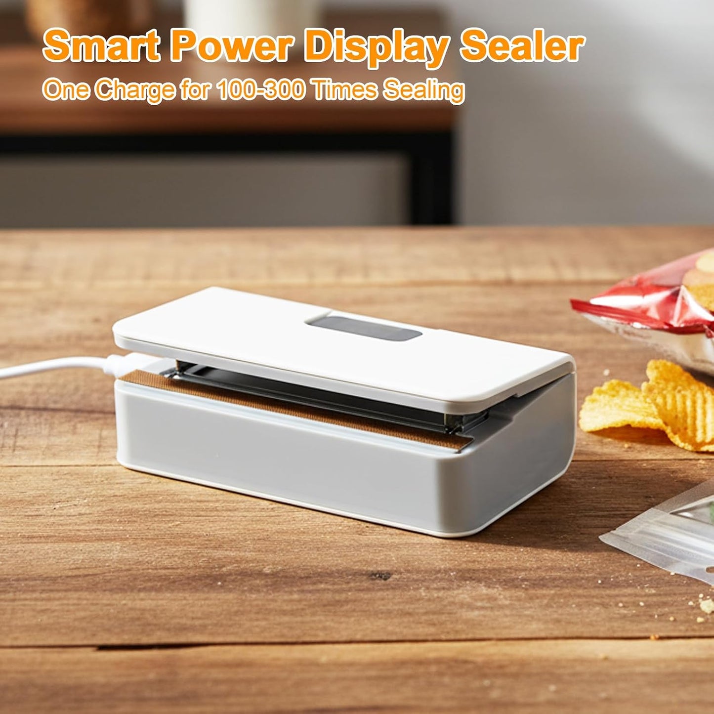 Mini Bag Sealer, 6 Gear Adjustable Bag Sealer for Plastic Bags