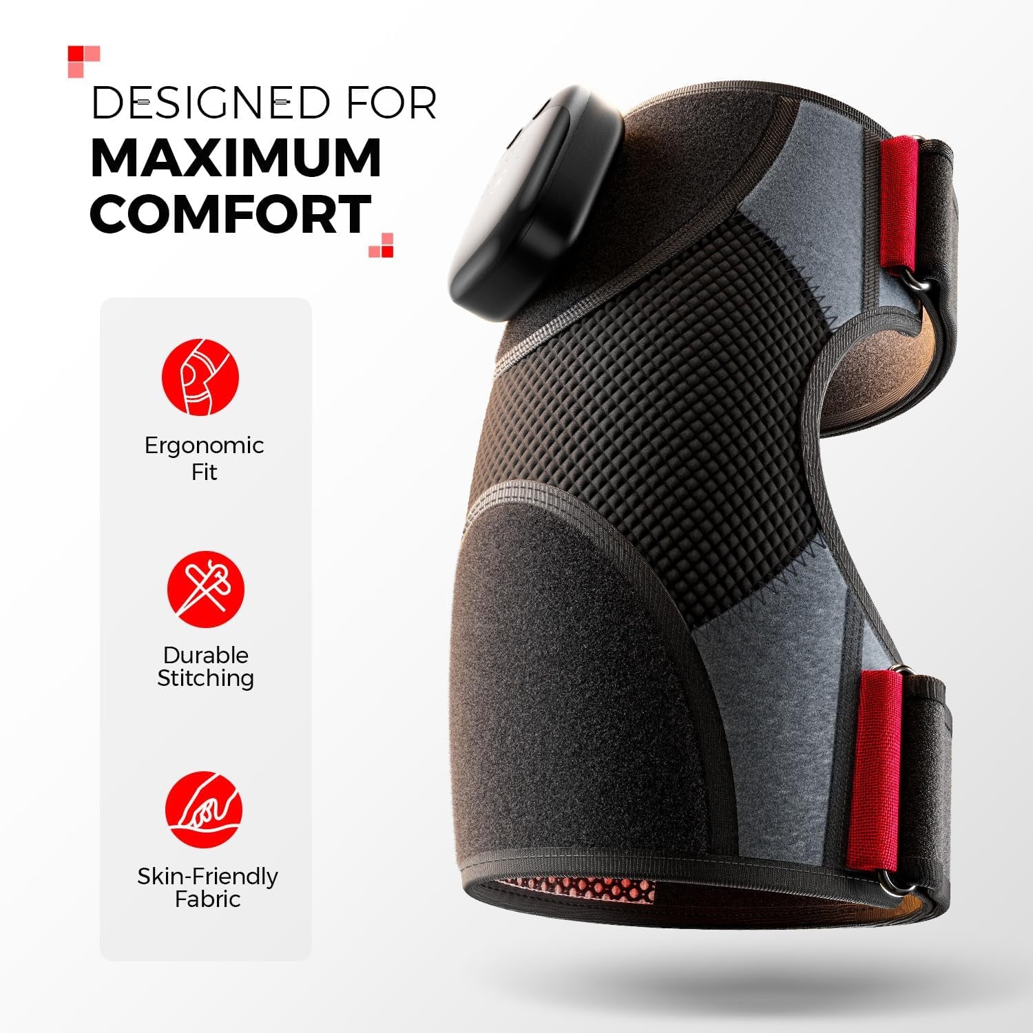Knee Massager with Heat and Red Light Therapy for Knee Pain Relief