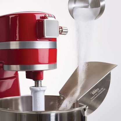 PC-10 Pouring Chute Compatible with Kitchenaid Stand Mixer with Stainless Steel Bowl, Silver