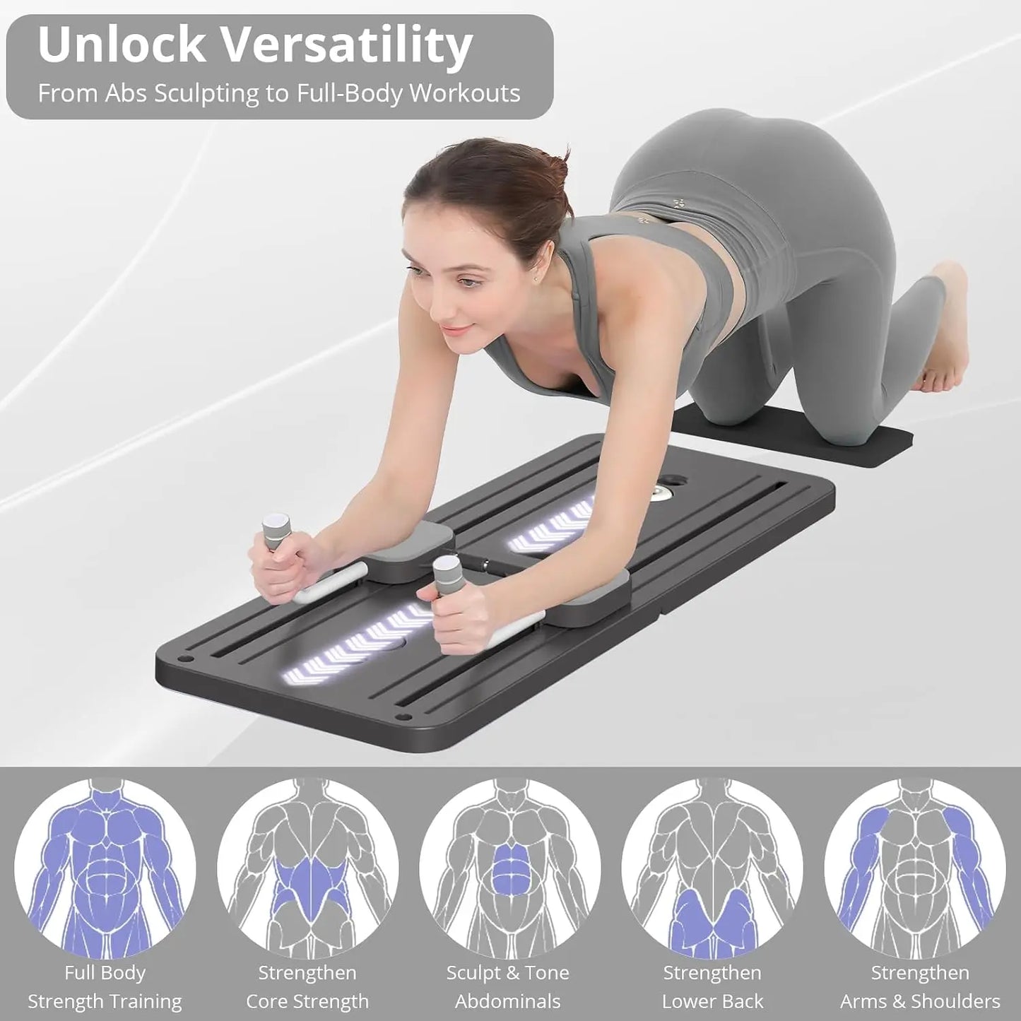 A1 Pilates Board with Yoga Socks - Pilates Equipment Set, Multifunctional Foldable Home Pilates Board, 5-In-1 Pilates Skateboar, Tiktokshopbacktoschool