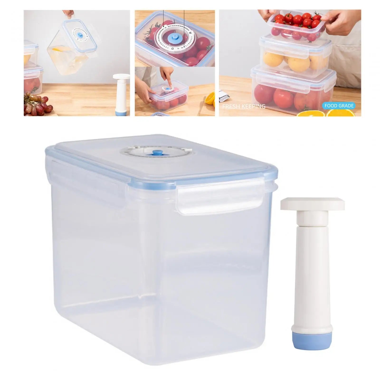 Vacuum Container Frige Multipurpose Airtight Oven Leakproof Vacuum Seal Container for Kitchen Fruits Vegetables Dry Foods Rice