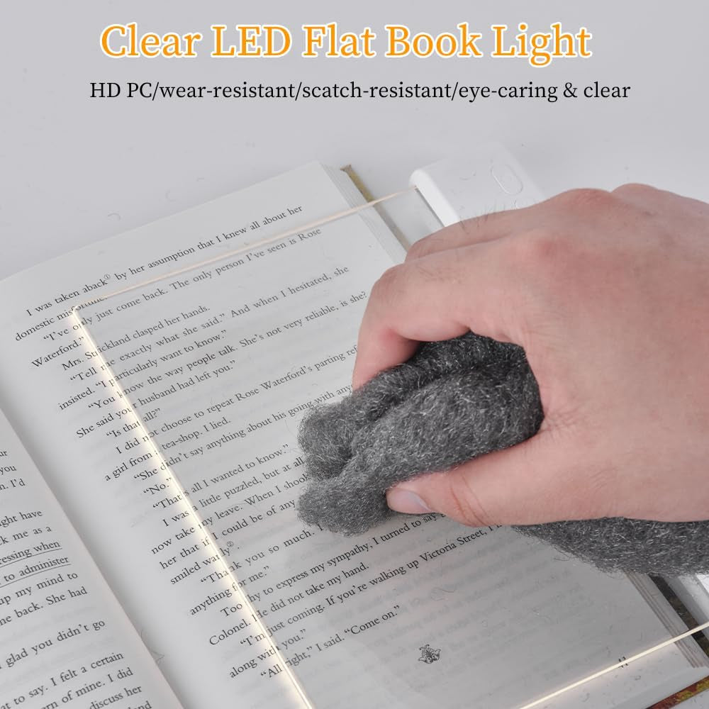 Book Light for Reading in Bed at Night Flat Reading Lights, Black
