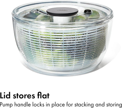 OXO Good Grips 6.22 Qt Salad Spinner, Vegetable Washer with Bowl & Strainer