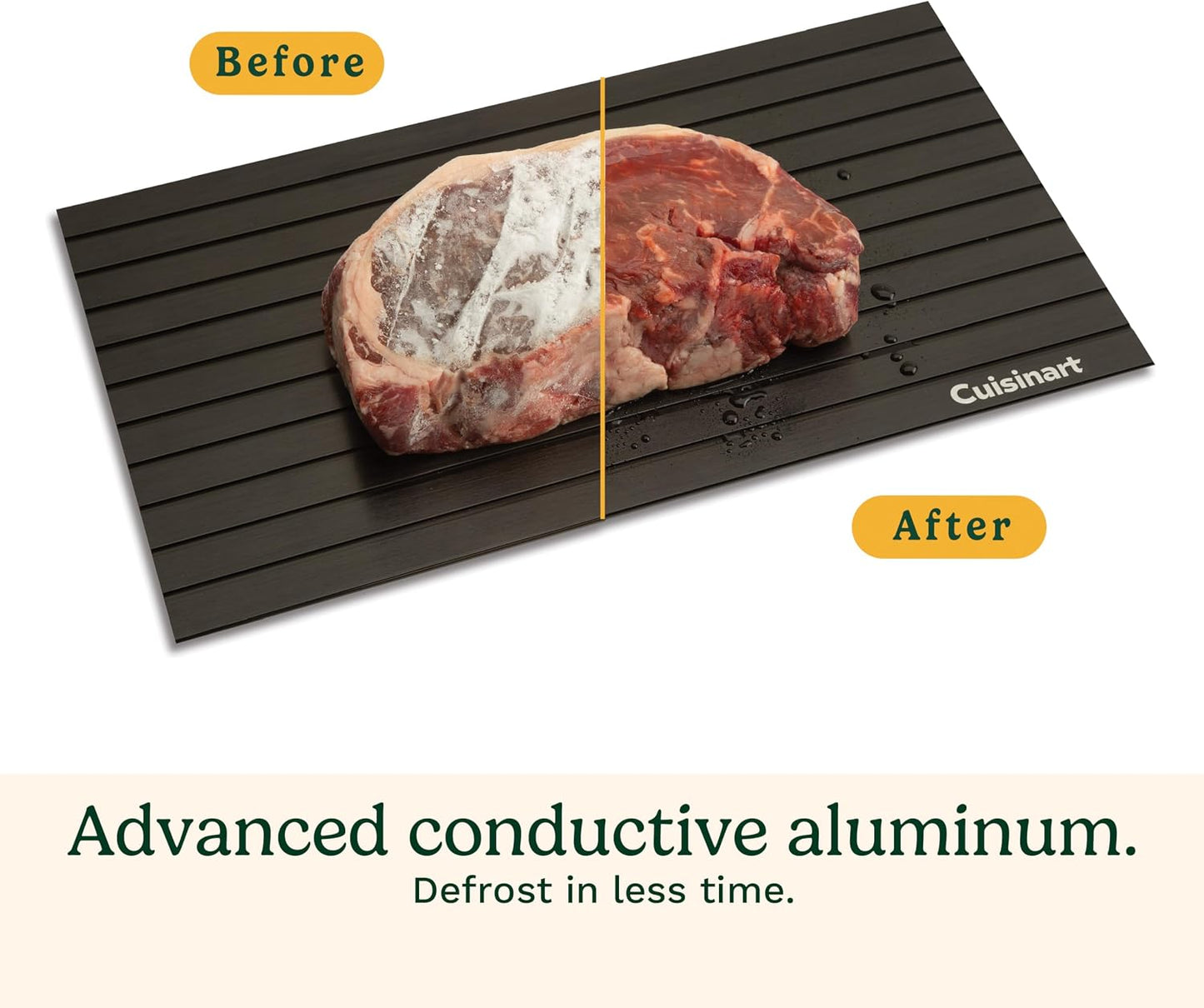 Defrosting Tray for Frozen Meat, Advanced Conductive Aluminum