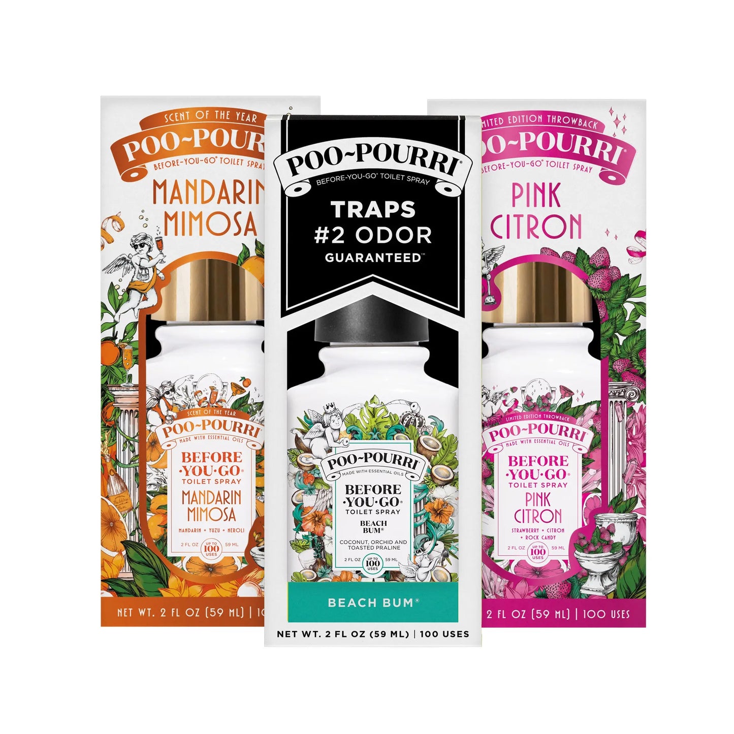 Poo~Pourri Toilet Spray 2Oz - 3 Pack Bundle