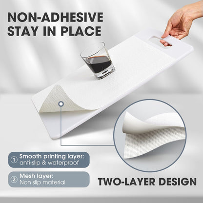 Drawer and Shelf Liner for Kitchen Cabinets, White, 12IN X 10FT