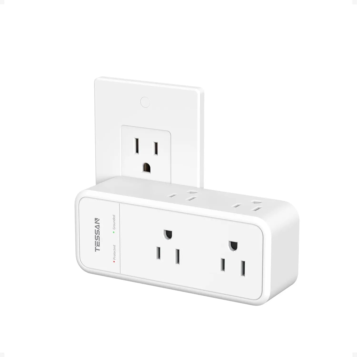 TESSAN Multi Plug Wall Outlet Splitter with 360 Rotating Plug, TESSAN 1800J Surge Protector Outlet Extender with 6 AC and 3 USB Ports (1 USB C), 1875W, 3 Sided Wall Socket Expander for Home Office Dorm Room