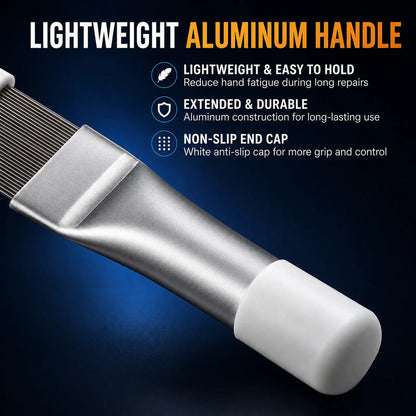 AC Fin Comb and Condenser Fin Straightener Cleaner, Durable Stainless Steel Evaporator Radiator Repair Tool, Adjustable Air Conditioner Fin Cleaning Brush for Home and Car AC Units