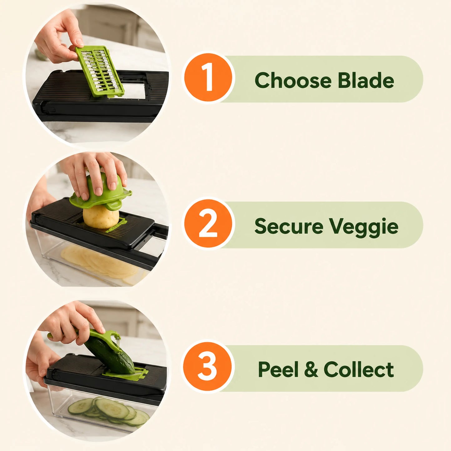 15-In-1 Transparent Mandoline Slicer & Vegetable Chopper Set, Multi-Functional Dicer Shredder with Storage Container, Safe Ergonomic Kitchen Utensils, Easy-To-Clean Meal Prep Gadget for Onions, Carrots, Potatoes & Vegetables