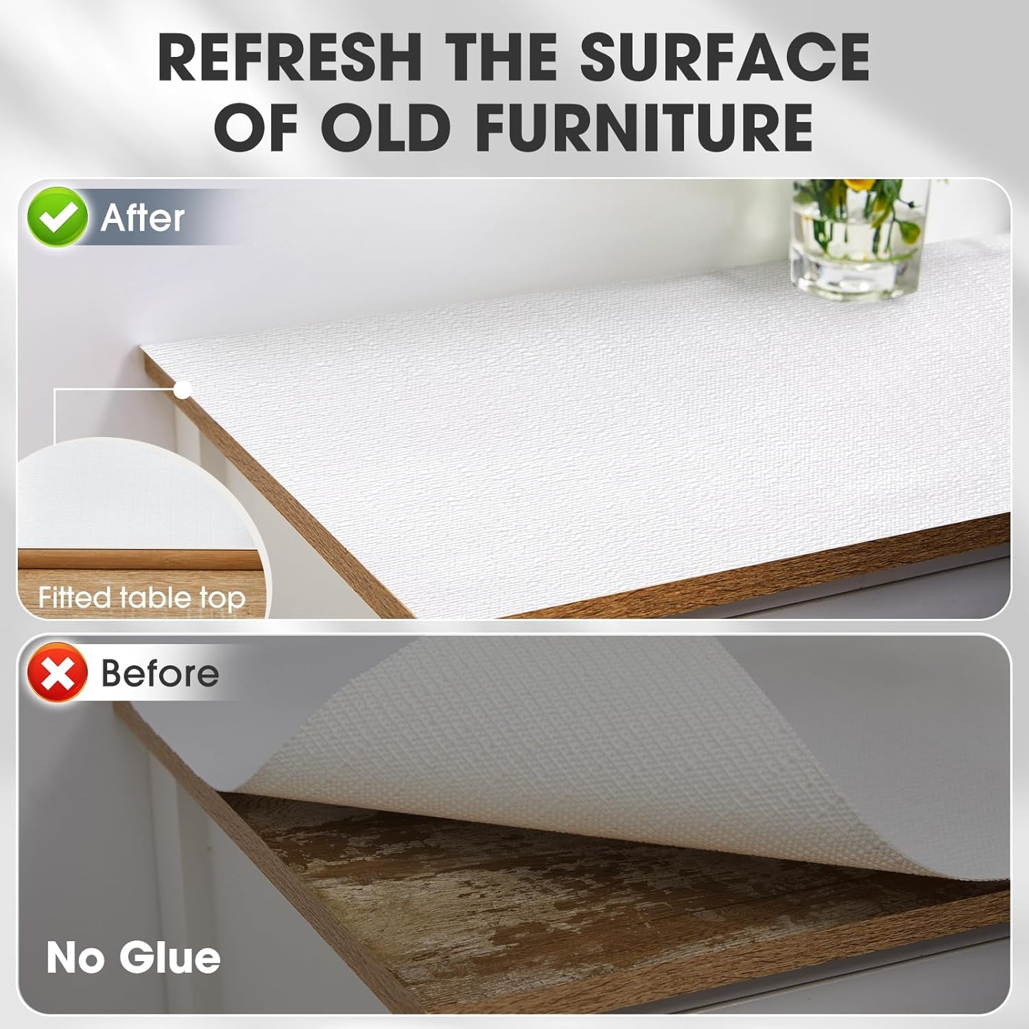 Drawer and Shelf Liner for Kitchen Cabinets, White, 12IN X 10FT