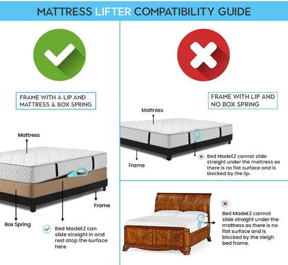 Mattress Lifter & Bed Maker Tool for Changing Bed| Patented & Made in USA | Lifts & Holds the Mattress, Tucks Sheets, Removes Sheets, Bed Skirts and More