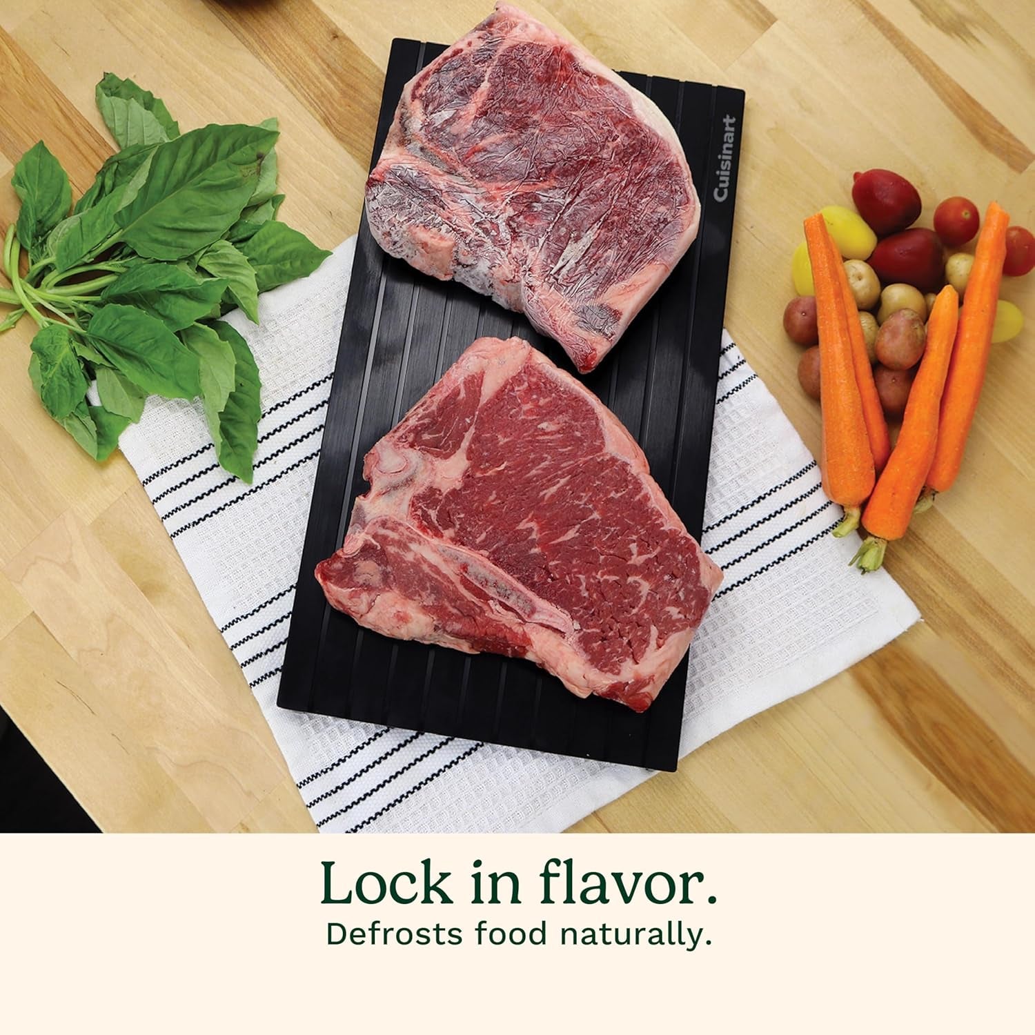Defrosting Tray for Frozen Meat, Advanced Conductive Aluminum
