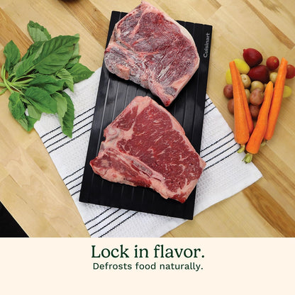 Defrosting Tray for Frozen Meat, Advanced Conductive Aluminum