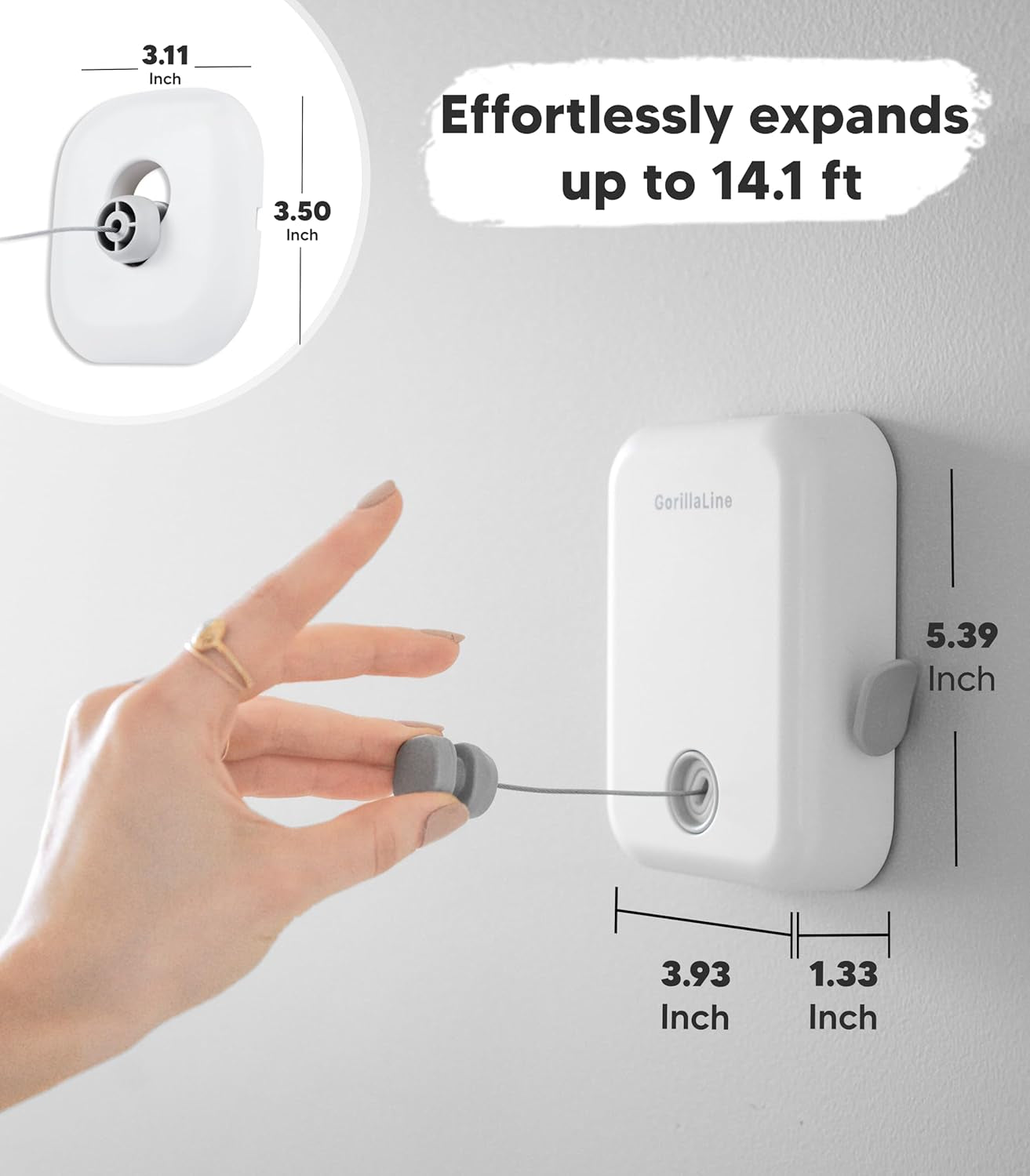- Retractable Clothesline Indoor Outdoor Clothes Line | Heavy Duty Clothes Drying Laundry Line | Wall Mounted Drying Rack Clothing Line