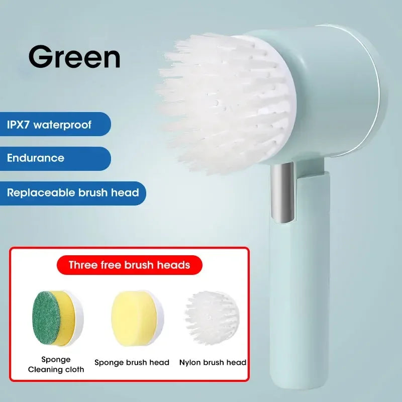 Multi-Functional Electric Cleaning Brush for Kitchen and Bathroom - Wireless Handheld Power Scrubber for Dishes, Pots, and Pans