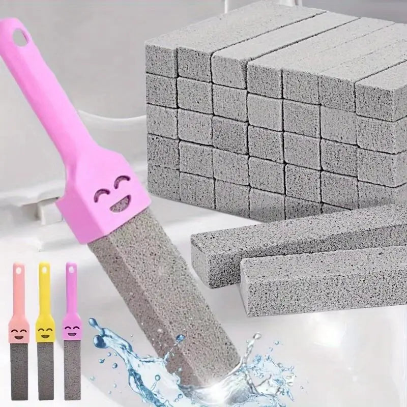 5 Pcs Pumice Stone Cleaning Stick, Toilet Seat Limescale, Rust, Stain & Dirt Removal Brush, Bathroom Tile & Sink Household Washing Tool, Restroom Bathroom Accessory, Home