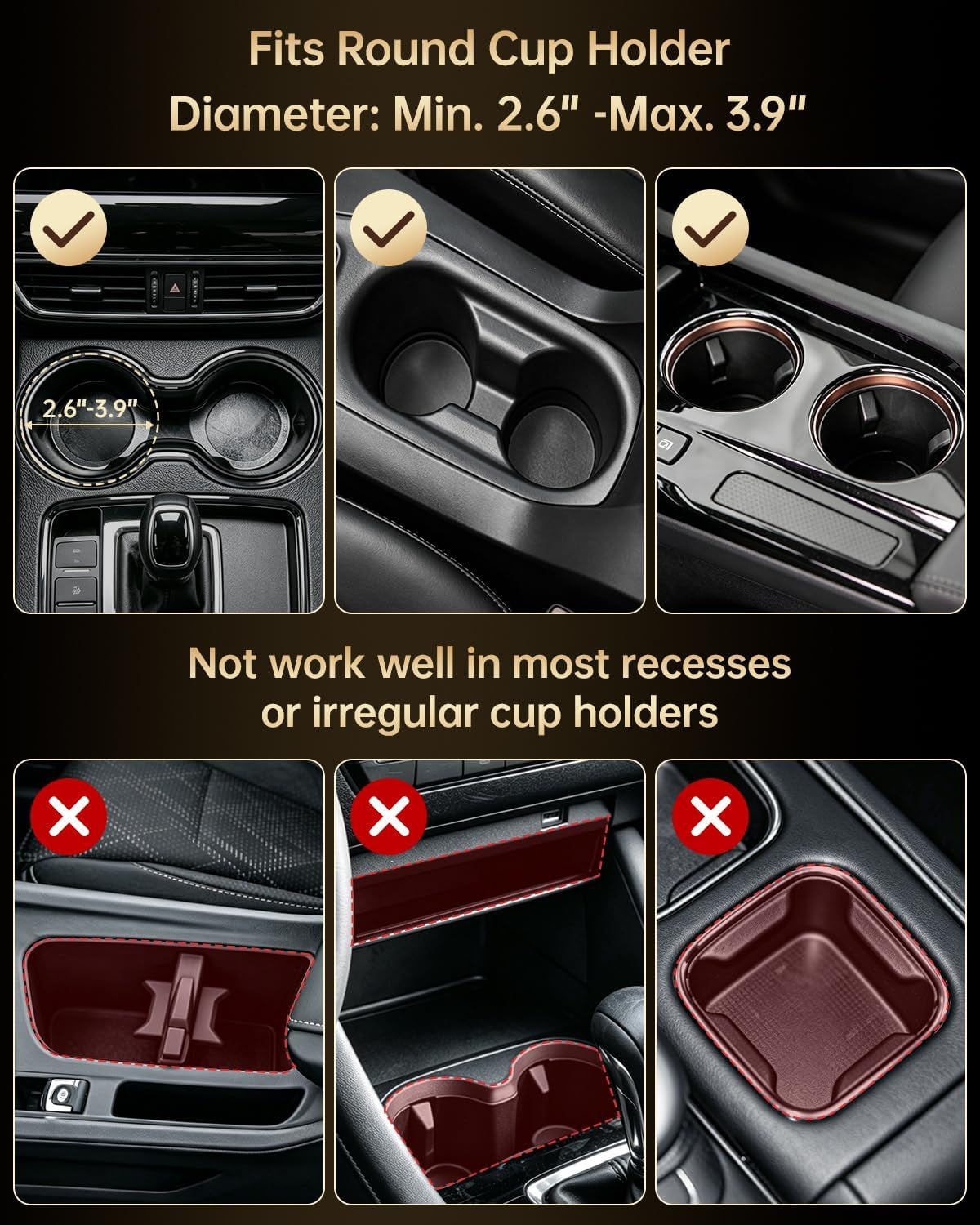 Cup Holder Phone Holder for Car, 2 in 1 Cup Holder Phone Mount