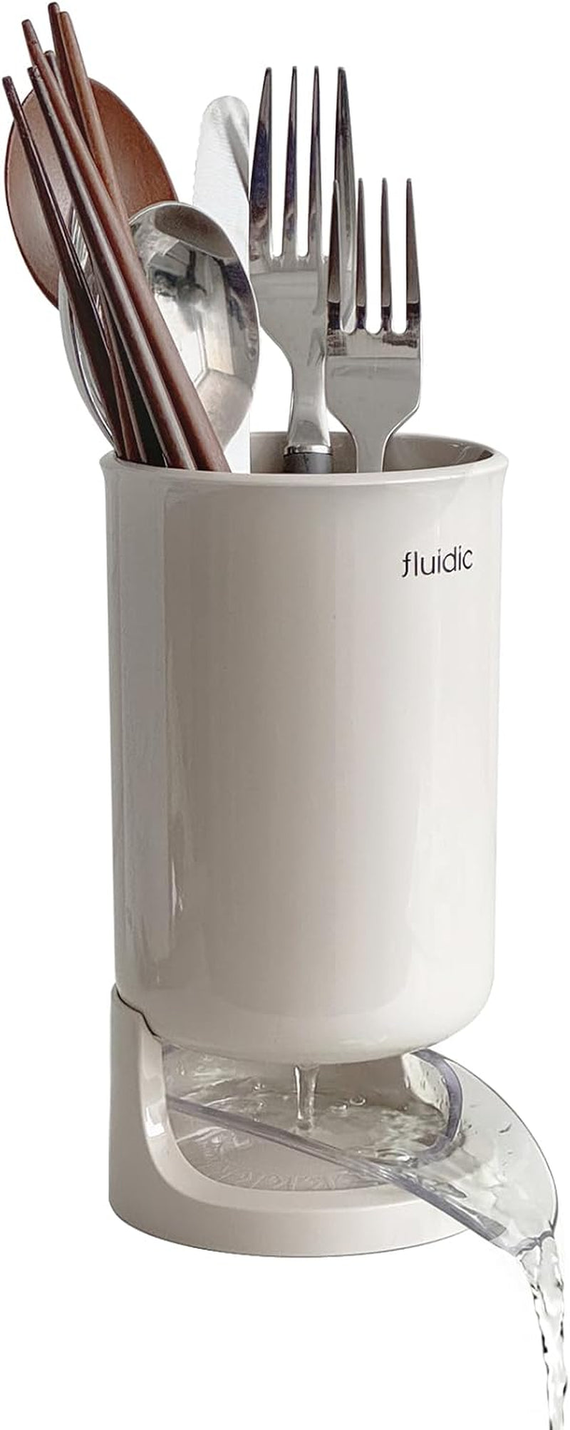 Self-Draining Utensil Drying Holder - Beige