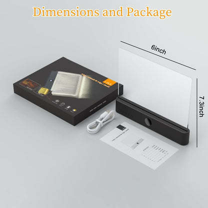 Book Light for Reading in Bed at Night Flat Reading Lights, Black