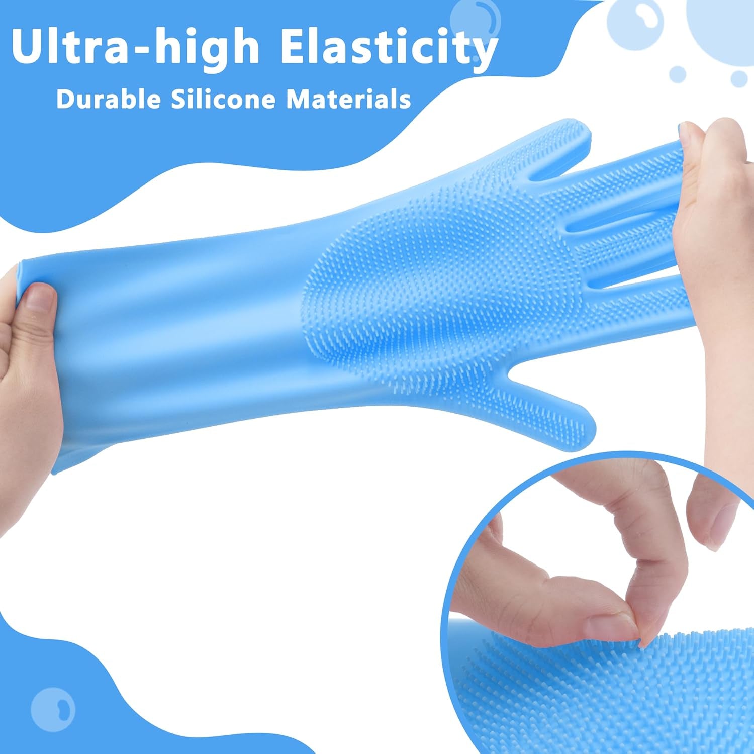 Pet Grooming Gloves—Dog Washing Gloves with High-Density Teeth