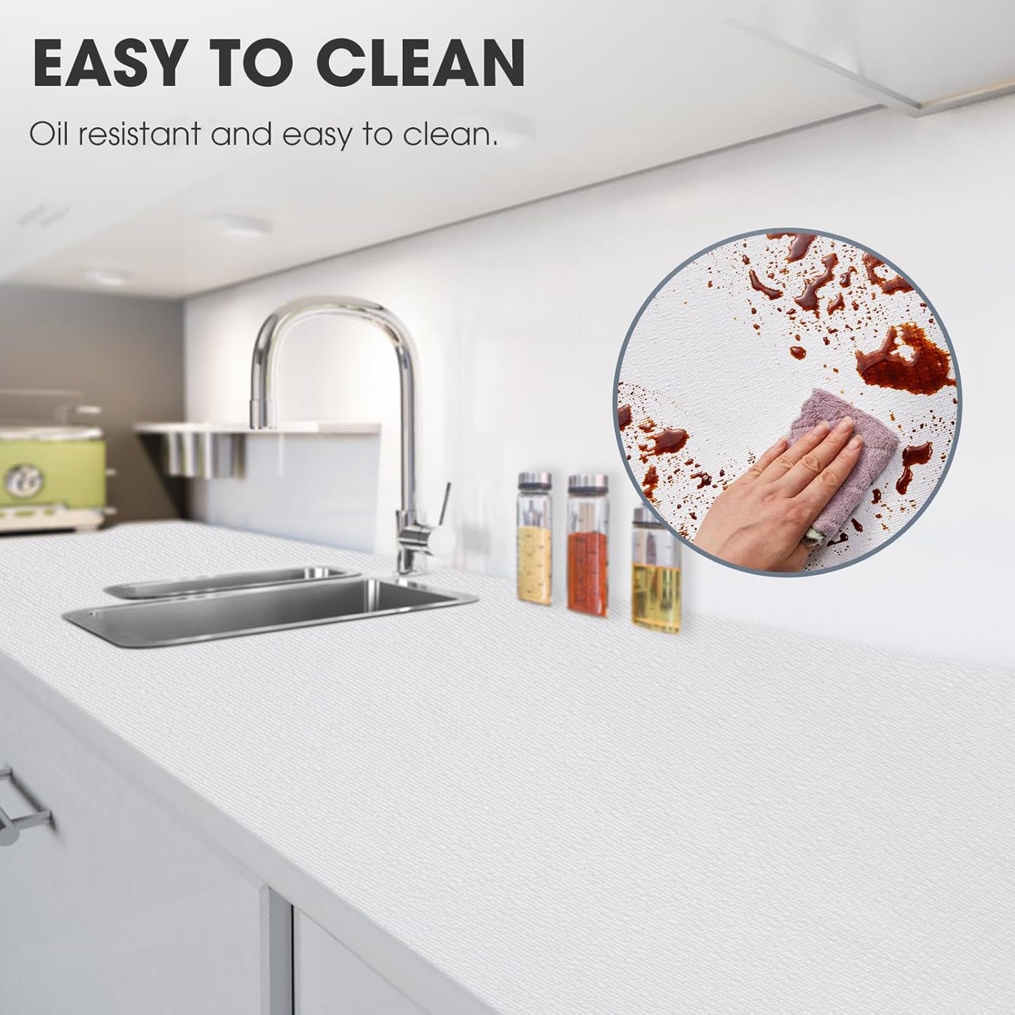 Drawer and Shelf Liner for Kitchen Cabinets, White, 12IN X 10FT