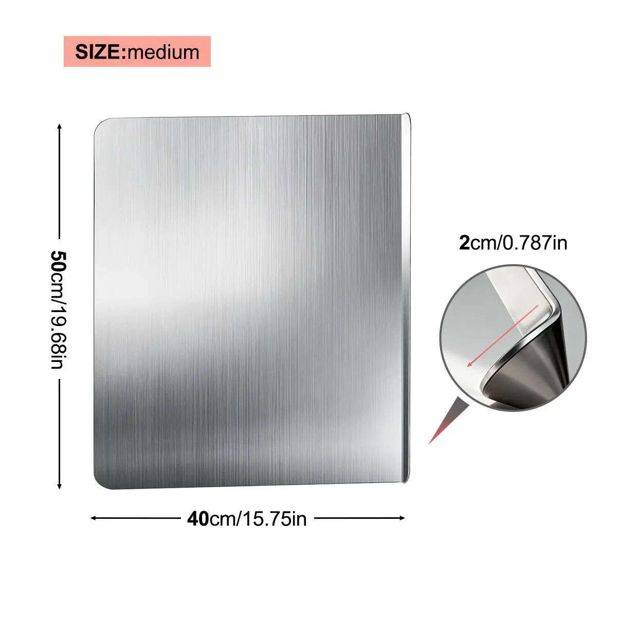 Stainless Steel Chopping Board, Non-Slip Kitchen Chopping Board, Kitchen Cutting Board, Kitchen Accessories, Household Kitchen Gadgets #Summervibes