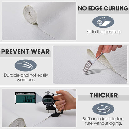 Drawer and Shelf Liner for Kitchen Cabinets, White, 12IN X 10FT