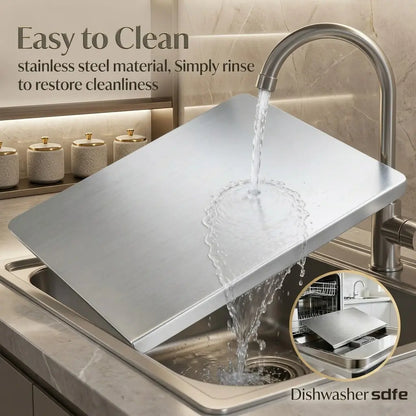 Stainless Steel Chopping Board, Non-Slip Kitchen Chopping Board, Kitchen Cutting Board, Kitchen Accessories, Household Kitchen Gadgets #Summervibes