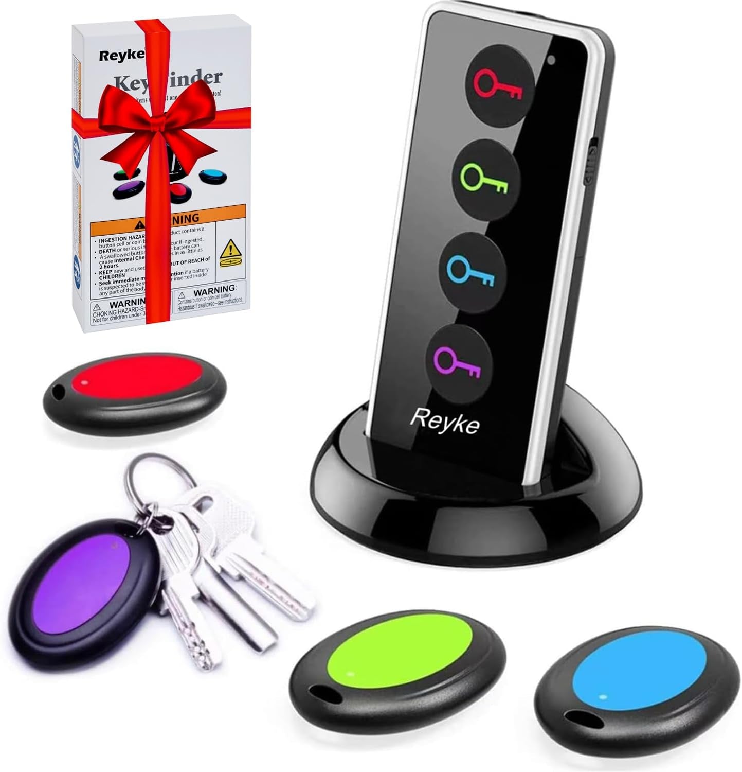 Key Finder with Sound, 131Ft RF Remote Finder, 4 Receivers