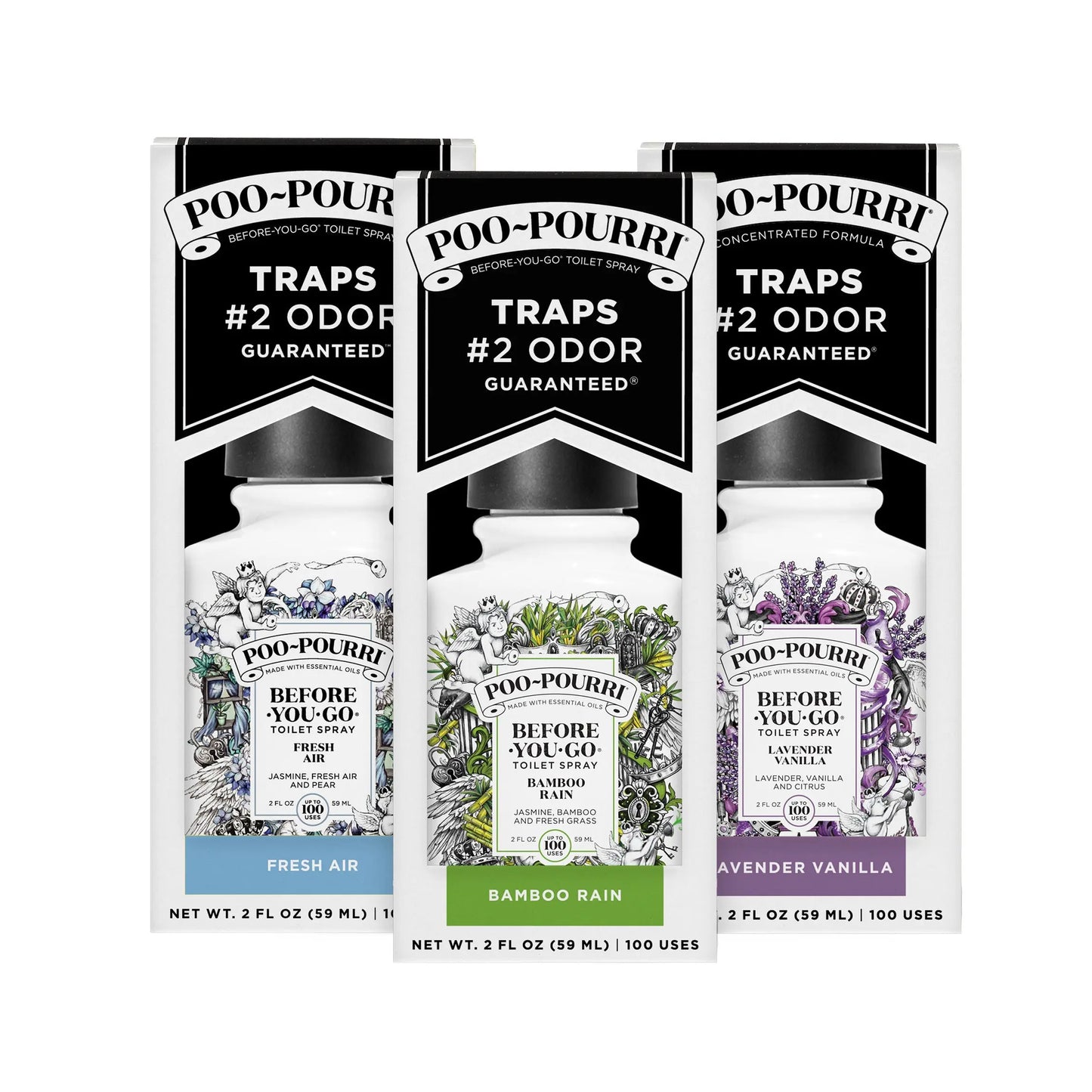 Poo~Pourri Toilet Spray 2Oz - 3 Pack Bundle