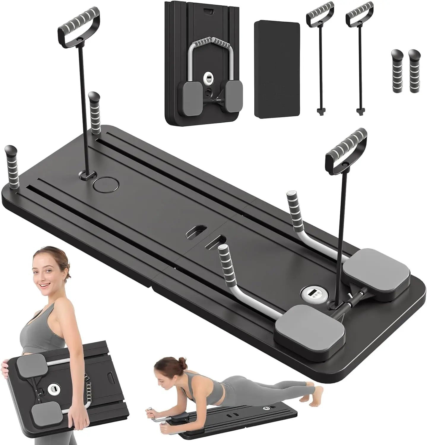 A1 Pilates Board with Yoga Socks - Pilates Equipment Set, Multifunctional Foldable Home Pilates Board, 5-In-1 Pilates Skateboar, Tiktokshopbacktoschool
