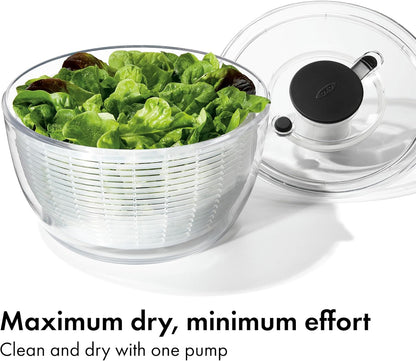 OXO Good Grips 6.22 Qt Salad Spinner, Vegetable Washer with Bowl & Strainer
