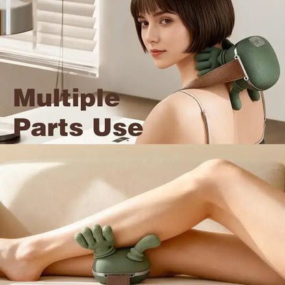 Upgraded Brushless Motor Neck Massager Electric Cervical Massager Bionic Handheating Wireless Portable 3D Kneading Massage for Pain Relief Deep Tissue，Leg Neck & Back Massager & Lightweight Gift