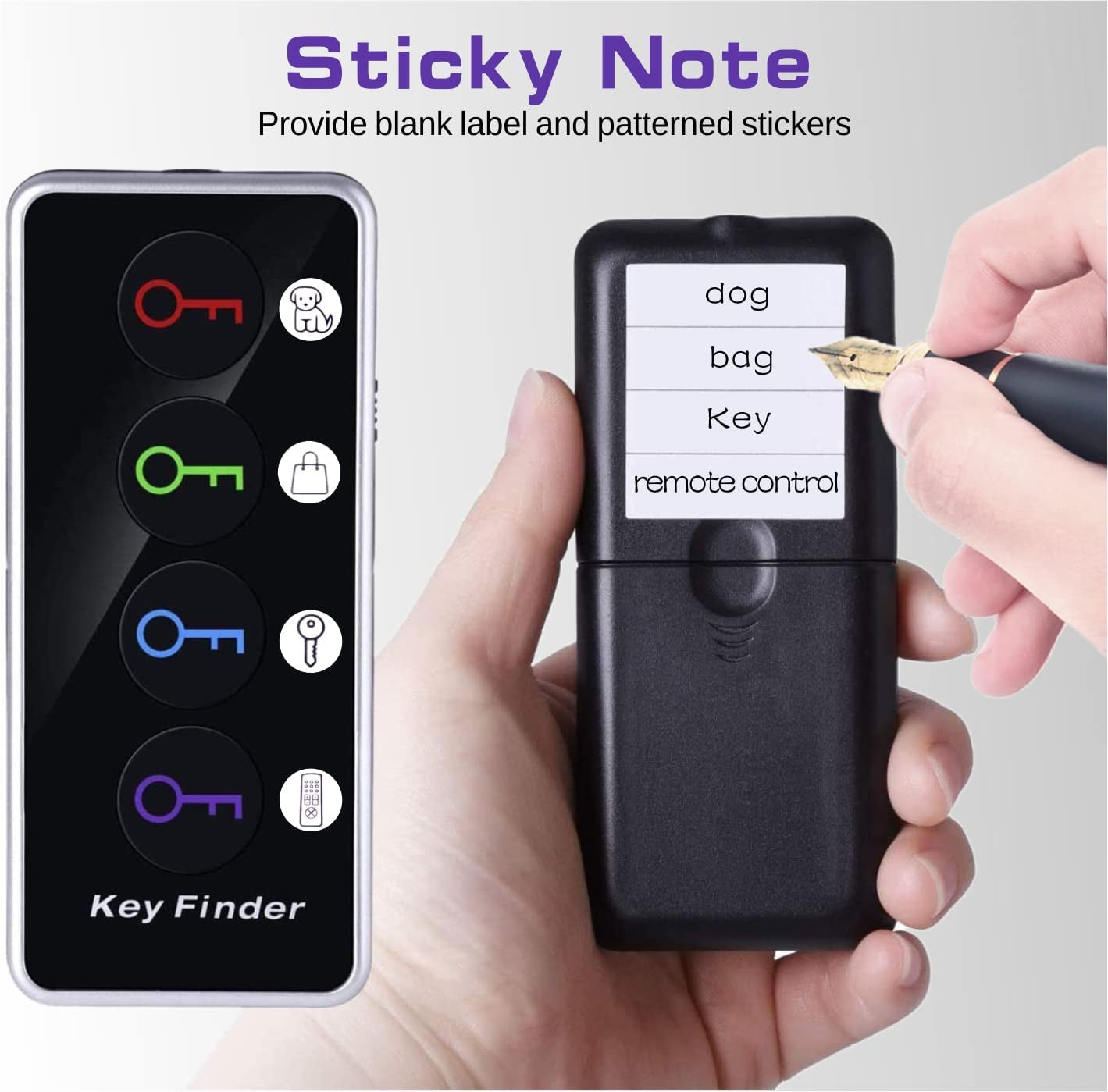 Key Finder with Sound, 131Ft RF Remote Finder, 4 Receivers