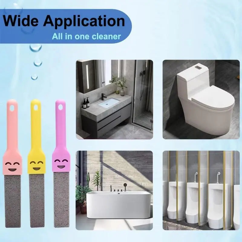 5 Pcs Pumice Stone Cleaning Stick, Toilet Seat Limescale, Rust, Stain & Dirt Removal Brush, Bathroom Tile & Sink Household Washing Tool, Restroom Bathroom Accessory, Home