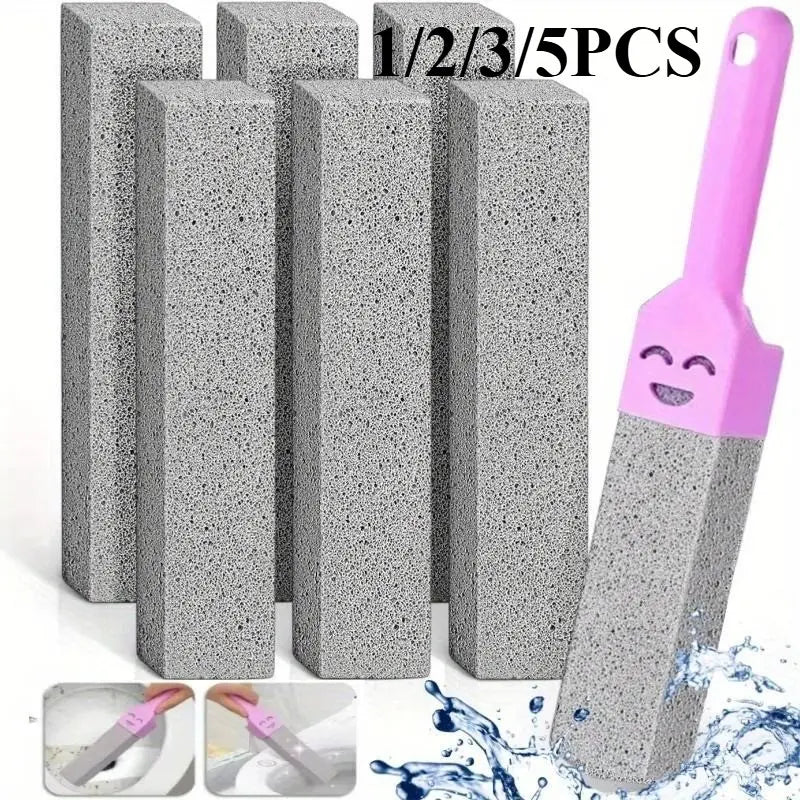 5 Pcs Pumice Stone Cleaning Stick, Toilet Seat Limescale, Rust, Stain & Dirt Removal Brush, Bathroom Tile & Sink Household Washing Tool, Restroom Bathroom Accessory, Home