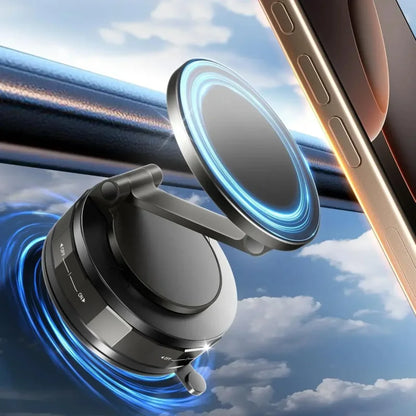 Magnetic Phone Holder 360° Rotatable Phone Holder | Foldable Design, Vacuum Suction Cup | Perfect for Car Dashboard