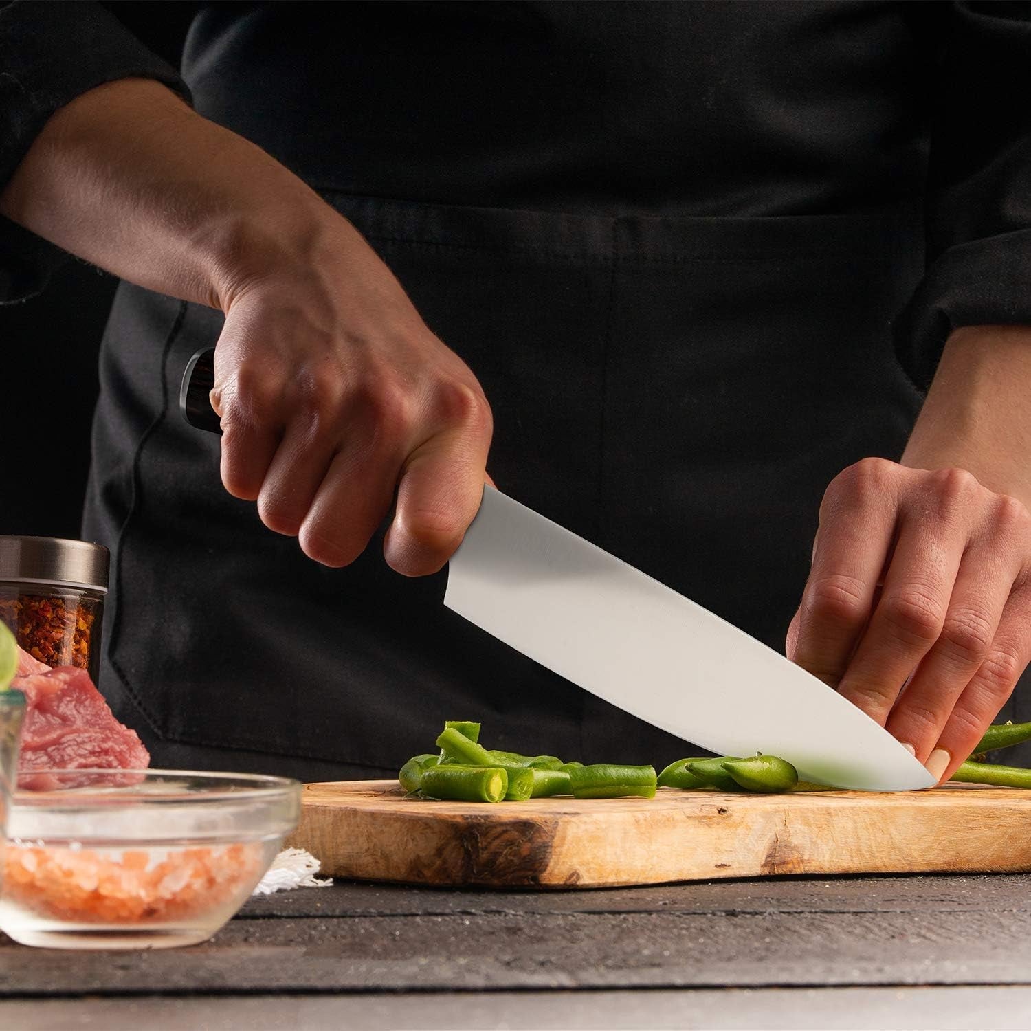 Japanese Chef Knife-Sharp Kitchen Knife 8 Inch, Gift for Mom & Dad