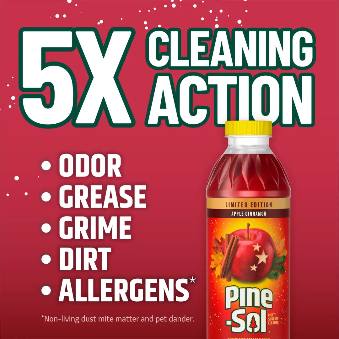 Pine-Sol Multi-Surface Cleaner, Apple Cinnamon Scent, Limited Edition, 24 Fluid Ounces