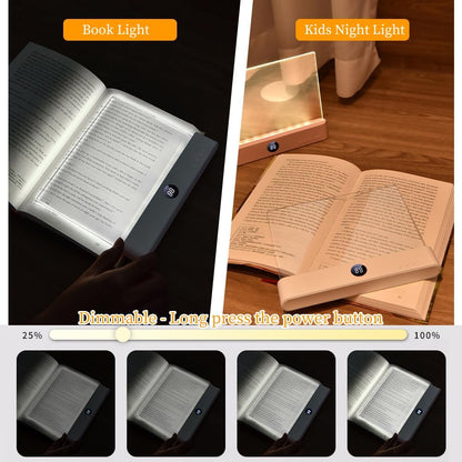 Book Light for Reading in Bed at Night Flat Reading Lights, Black